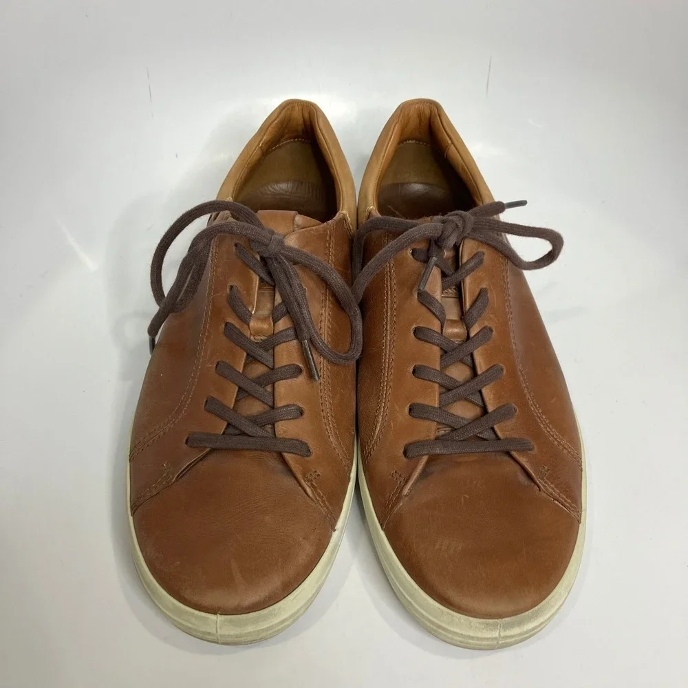 Ecco soft 7 brown leather sneakers men's size 43 US size 9‎ business casual